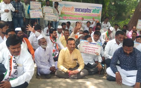 शेतकऱ्यांच्या मागणीसाठी राष्ट्रवादीने काढला जन आक्रोश मोर्चा