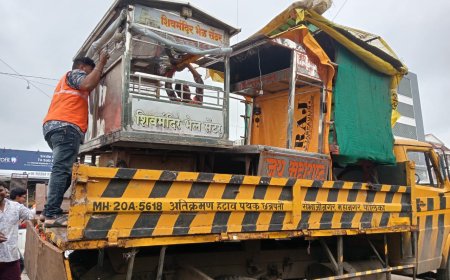 टीव्ही सेंटर ते हर्सुल टी पाॅईंट रस्त्यावरील 10 अतिक्रमण धारकांविरुध्द कार्यवाही