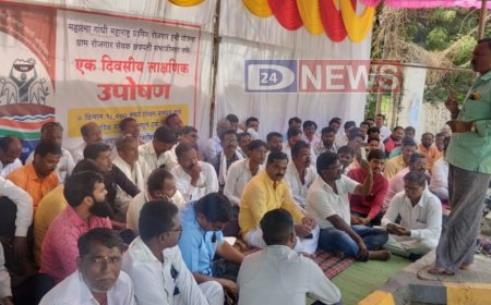 ग्रामरोजगार सेवक यांनी केले लाक्षणिक उपोषण