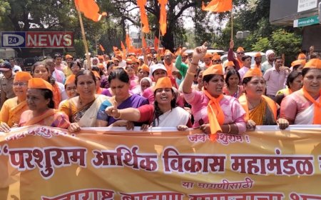 ब्राह्मण समाजासाने काढला विविध मागणीसाठी मोर्चा