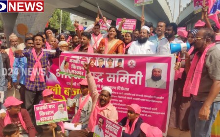 बिआरएसचे पहिलेच आंदोलन पाण्यासाठी, शाळा खाजगीकरणाला विरोध