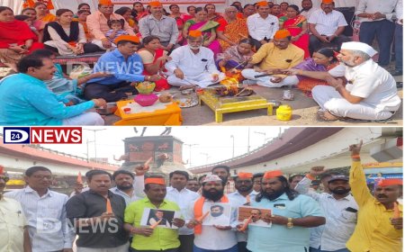 जरांगे पाटील यांच्या तब्येतीसाठी केले होमहवन, शहर जिल्ह्यात ठिकठिकाणी आंदोलने सुरू