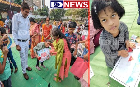 दिव्यांग विद्यार्थ्यांनी काढले नामांकित चित्र