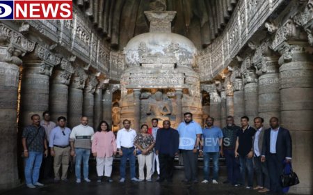 श्रीलंकेच्या संसदीय शिष्टमंडळाने दिली अजिंठा लेणीस भेट