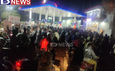 पेट्रोल पंपावर तोबा गर्दी, शहरातील अर्ध्याहून जास्त पेट्रोलपंप ड्राय, टँकरचालकांच्या संपाचा फटका