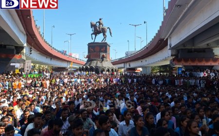 महाज्योती संशोधक विद्यार्थी व स्पर्धा परीक्षा विद्यार्थी रस्त्यावर, क्रांतीचौकात केले ठिय्या आंदोलन