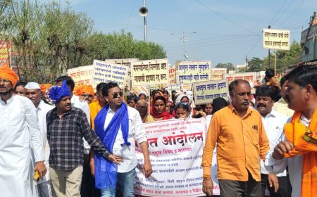 एमआयडीसी व नगरपरिषद हद्दवाढ रद्द करण्यासाठी सिल्लोड शहरात अनोखा मोर्चा