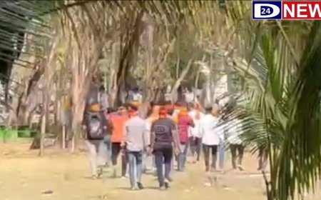 बजरंग दलाच्या कार्यकर्त्यांचा विद्यापीठ परिसरात राडा, लाठ्या काठ्या हातात घेऊन इंट्रीने घाबरले विद्यार्थी