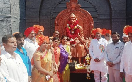 काँग्रेसच्या वतीने शिवजयंती उत्साहात साजरी...!