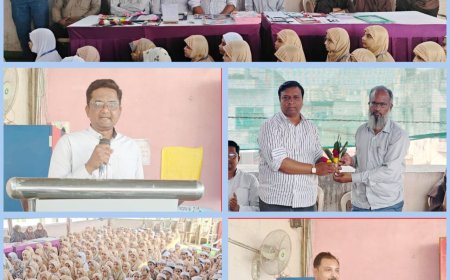 उर्दु शाळेत मराठी भाषा दिवस उत्साहात साजरा...!