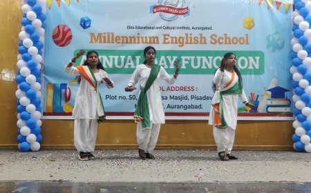 मिलेनियम इंग्लिश स्कूलचे वार्षिक स्नेहसंमेलन उत्साहात साजरा