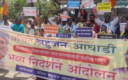 दिल्लीत सुरू शेतकरी आंदोलनाला वंचितचा पाठिंबा, केली निदर्शने