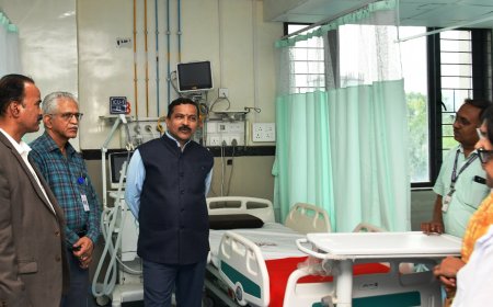 जिल्हाधिका-यांची घाटी रुग्णालयास भेट व पाहणी