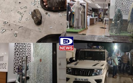 एसटी काॅलनी फाजलपूरा येथे अज्ञातांची शाॅपवर दगडफेक, परिसरात शांतता, पोलिसांची घटनास्थळी धाव