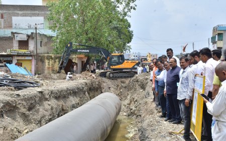 नवीन पाणीपुरवठा योजनेच्या कामाची मंत्री अतुल सावे यांनी केली पाहणी