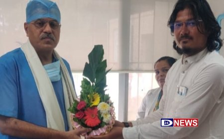 डॉ.राजेश सावजी यांचे सरपंचांनी केले स्वागत...!