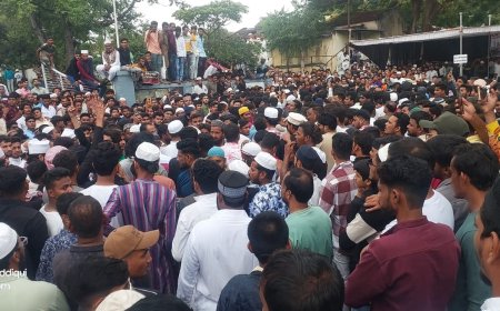 विशालगडाच्या घटनेचा निषेध करण्यासाठी एमआयएमने केले विशाल आंदोलन...!