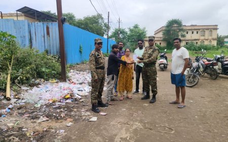 बायोमेडिकल कचरा रस्त्यावर आढळून आल्याने महापालिकेने वसूल केला 25 हजार दंड