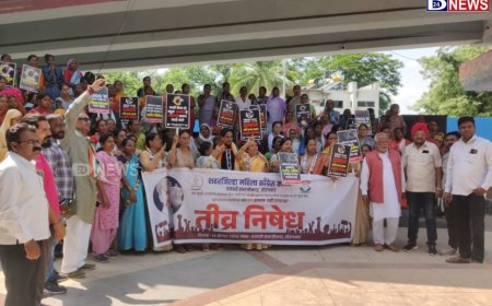 आमदार रवी राणाच्या विरोधात महीला काँग्रेस रस्त्यावर, क्रांतीचौकात केली निदर्शने