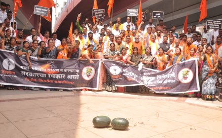 बदलापूर घटना, शिवसेना अक्रामक, क्रांतीचौकात केली निदर्शने...!