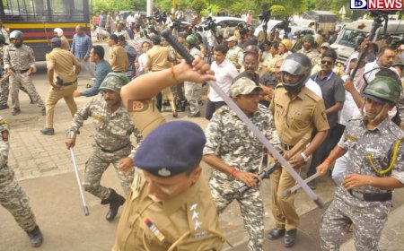 उध्दव सेना व भाजपात राडा, जालना रोड काही काळ रस्ता जाम