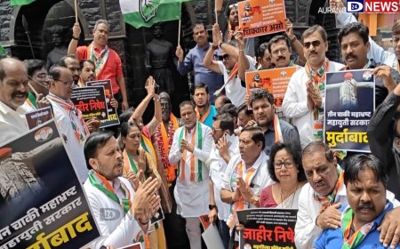 काँग्रेसने केले क्रांतीचौकात आंदोलन, पोलिस आयुक्तांना दिले निवेदन