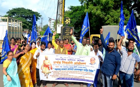 भारतीय दलित कोब्रा संघटनेने केली जोरदार निदर्शने...!