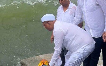 पालकमंत्र्यांनी केले नाथसागर येथे जलपूजन