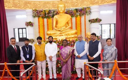 राष्ट्रपती द्रौपदी मुर्मू यांच्या हस्ते विश्र्वशांती बुध्द विहाराचे लोकार्पण