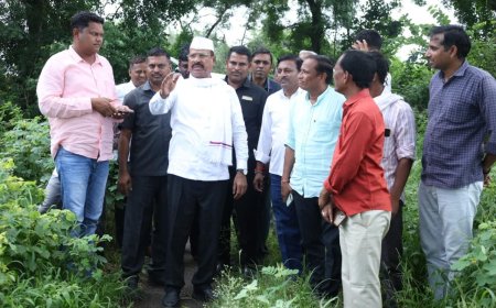 पालकमंत्री अब्दुल सत्तार यांनी केली सोयगाव तालुक्यातील नुकसानिची पाहणी