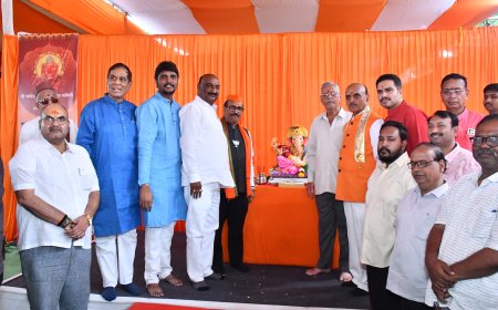 शतकमहोत्सवी श्री गणेश महासंघाच्या मध्यवर्ती कार्यालयात "श्री"चिं प्रतिष्ठापना