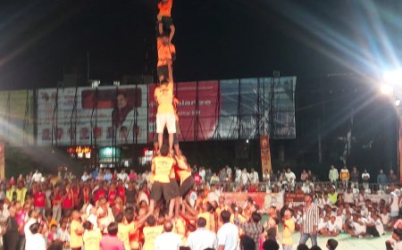 जिल्हा श्री गणेश महासंघाच्या वतीने दहिहंडी स्पर्धेत गोविंदांचा थरार, उद्या ढोल वादन स्पर्धा