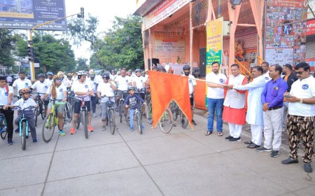 "पर्यावरण वाचवा" हा संदेश देणारी सायक्लोथाॅन भव्य सायकल रॅली संपन्न
