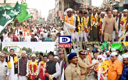 मानवता व एकतेचा संदेश देत जुलूस -ए-मोहंमदी उत्साहात, हिंदू बांधवांनी केले स्वागत