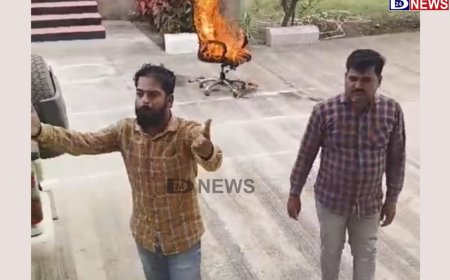 मराठा आरक्षण, मंगेश साबळेंनी पेटवली तहसीलदारांची खुर्ची