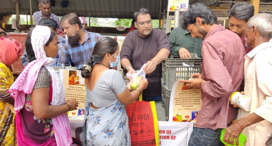 गरजू रुग्णांच्या नातेवाईकांना भोजनदान, फळे वाटप करुन राहुल कनालचा वाढदिवस साजरा