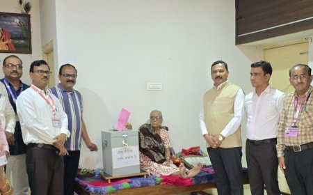 शकुंतला आजींचे गृह मतदान घेण्यासाठी स्वतः जिल्हाधिकारी जातात तेव्हा...!