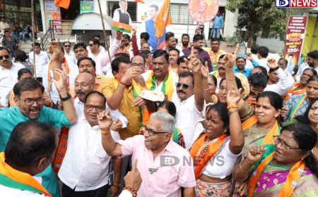 उद्या देवेंद्र फडणवीस मुख्यमंत्रीपदाची शपथ घेणार, भाजपाचा शहरात जल्लोष