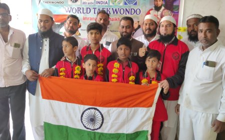 बीडकीनचे चिमूकले खेळाडू तायक्वांदोत तिरंगा फडकावणार...!