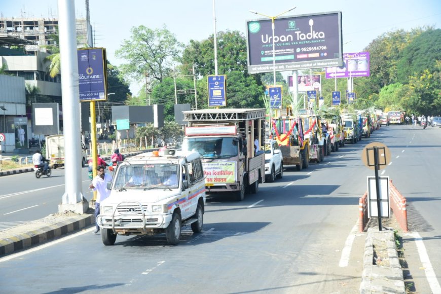 मनपाच्या वर्धापनदिनानिमित्त शहरात वाहनांचे संचलन....!