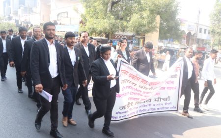 वकीलांचा पोलिस आयुक्त कार्यालयावर मोर्चा, आयुक्तांना दिले निवेदन...!