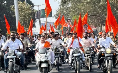 शिवसेनेने शहरात काढली भव्य हिंदू जनजागरण रॅली...!