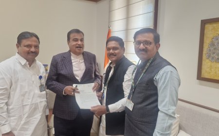 शहराची वाहतूक कोंडी दुर करण्यासाठी रिंग रोडची मागणी, मंत्री नितीन गडकरी यांना निवेदन
