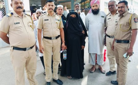 रेल्वे पोलिसांनी वाचवले महीलेचे प्राण...!