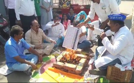 EVM विरोधात सुरू असलेले बेमुदत साखळी उपोषणाचा 50 व्या दिवशी समारोप...!