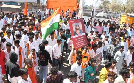 शिवजयंती मिरवणुकीत लाॅरेन्स बिश्नोईचा फोटो झळकल्याने खळबळ, पोलिसांनी युवकाला केली अटक...!