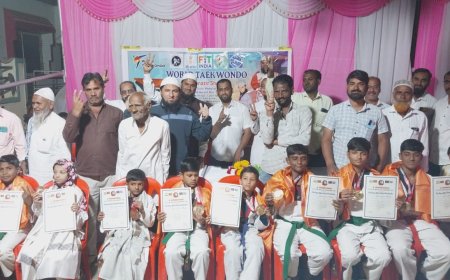 बीडकीनच्या खेळाडूंचा जंगी सत्कार, हाफीज इम्रान यांचे परिश्रमामुळे चमकले खेळाडू