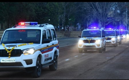 पोलिस दलाच्या ताफ्यात नवीन 33 वाहनांची भर...!