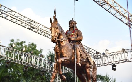 महाराणा प्रतापसिंह यांच्या पुतळ्याचे लोकार्पण उत्साहात