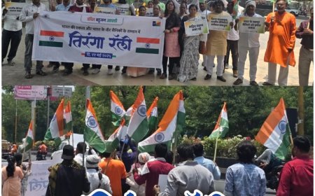 भारतीय सैन्याचे मनोबल वाढवण्यासाठी वंचितने काढली तिरंगा रॅली...